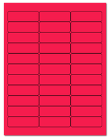 2.625" X 0.875" Fluorescent Pink Sheets