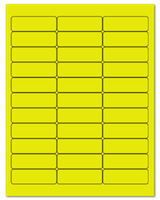 2.625" X 0.875" Fluorescent Yellow Sheets