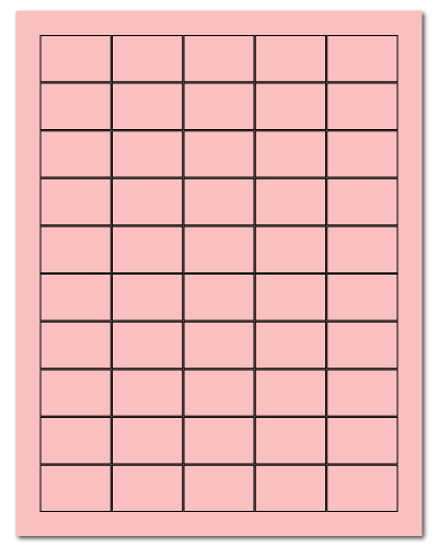 1.5" X 1" Pastel Pink Sheets