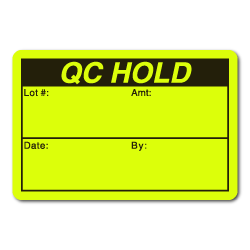"QC HOLD" 3 x 2 Rectangle Stickers