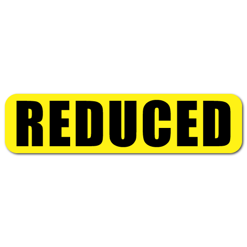 "REDUCED" - 2" x 0.5" Rectangle Stickers