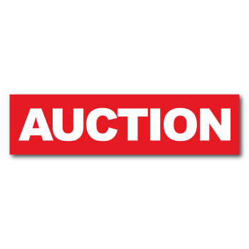 AUCTION Real Estate Sign Stickers, Pack of 10
