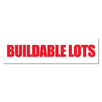 BUILDABLE LOTS Real Estate Sign Stickers, Pack of 10