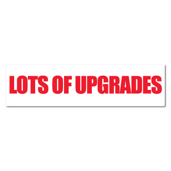LOTS OF UPGRADES Real Estate Sign Stickers, Pack of 25