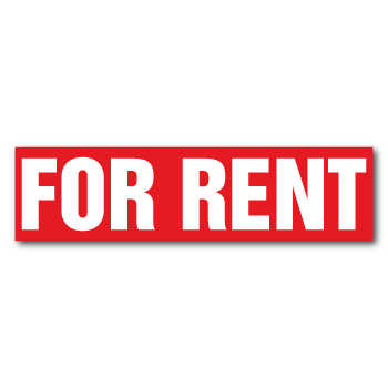 "FOR RENT" Real Estate Stickers