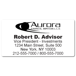 Custom Stickertape™ Labels for Aurora Financial Services