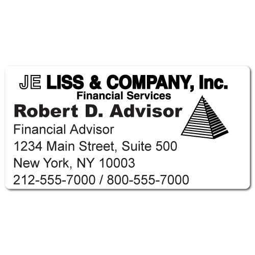 Custom Stickertape™ Labels for JE Liss & Company