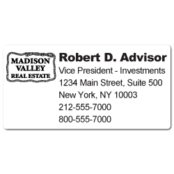 Custom Stickertape™ Labels for Madison Valley Real Estate