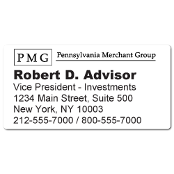 Custom Stickertape™ Labels for "PMG" Pennsylvania Merchant Group