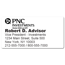 Custom Stickertape™ Labels for PNC Investments