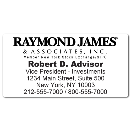 Custom Stickertape™ Labels for Raymond James & Associates