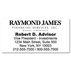 Custom Stickertape™ Labels for Raymond James Financial Services