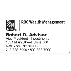Custom Stickertape™ Labels for RBC Wealth Management