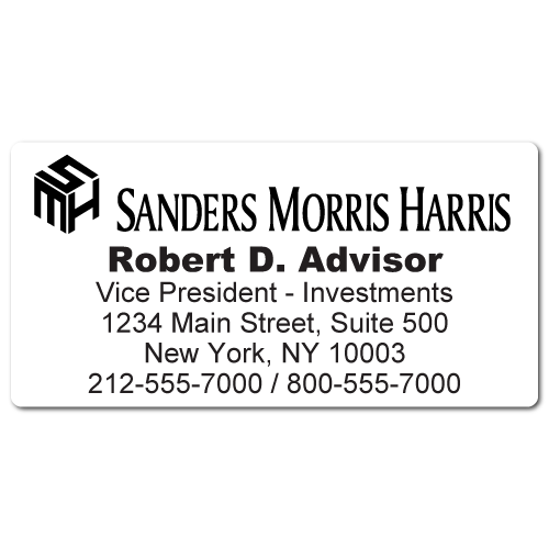 Custom Stickertape™ Labels for Sanders Morris Harris