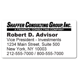 Custom Stickertape™ Labels for Shaffer Consulting Group, Inc