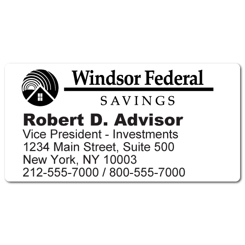 Custom Stickertape™ Labels for Windsor Federal Savings