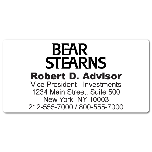 Custom Stickertape™ Labels for Bear Sterns