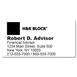 Custom Stickertape™ Labels for H&R Block