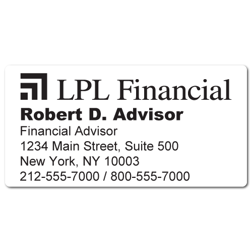Custom Stickertape™ Labels for LPL Financial