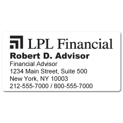Custom Stickertape™ Labels for LPL Financial