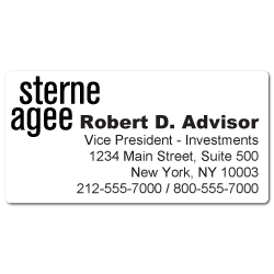 Custom Stickertape™ Labels for Sterne Agee