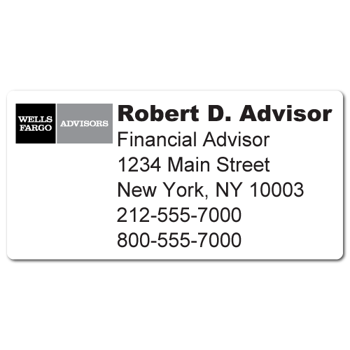 Custom Stickertape™ Labels for Wells Fargo Advisors