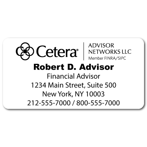 Custom Stickertape™ Stickers for Cetera Advisor Networks