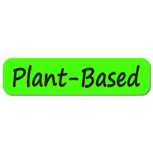 "Plant Based" Labels - 2 x 0.5 Stickers