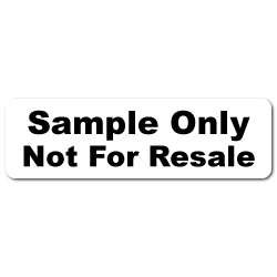 "Sample Only, Not For Resale" Stickers