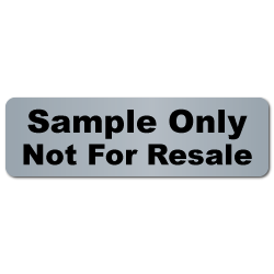 "Sample Only, Not For Resale" Matte Silver Stickers