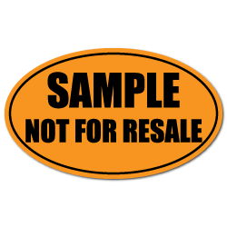 Sample Not For Sale Oval Label