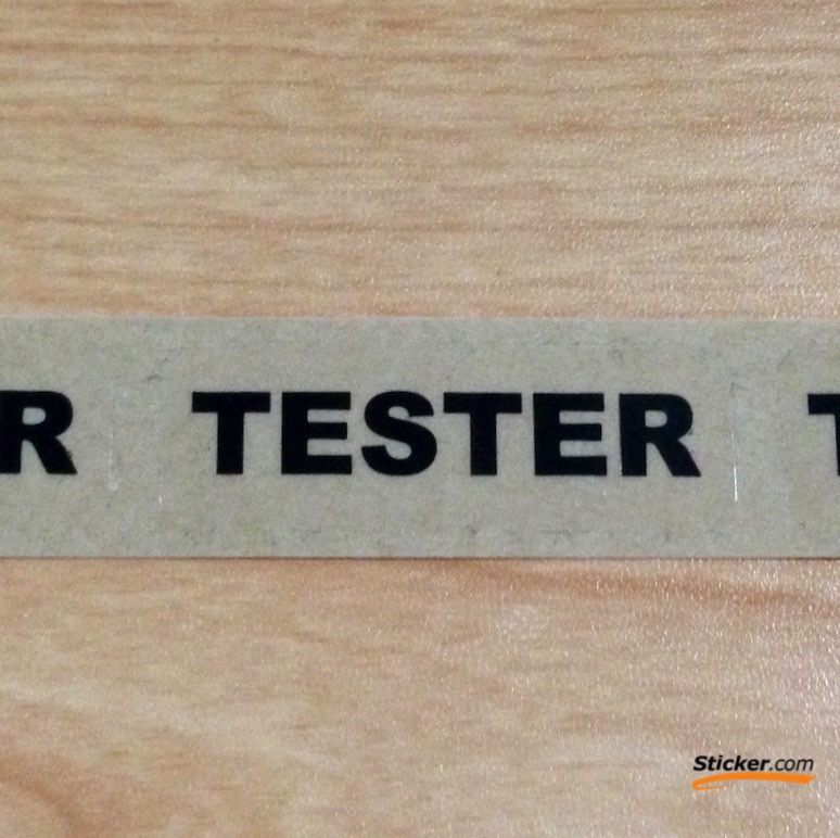 1.5" x 0.5" Tester Stickers