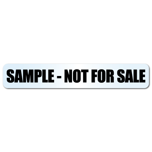 Sample - Not For Sale Clear Stickers
