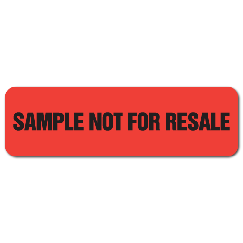 Sample Not For Sale Oval Stickers