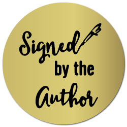 1.25 Inch Circle Signed by the Author Gold Labels