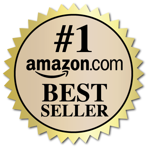 Amazon Best Seller Book Award, Black & Beige on Gold Foil, 2 Inch Burst, Roll of 100