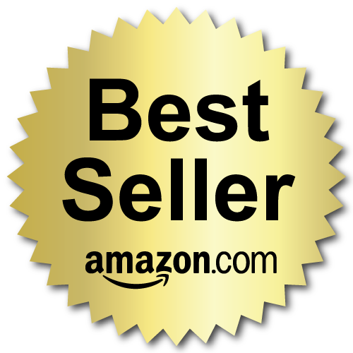 Best Seller Amazon.com Book Award, Black on Gold Foil, 2 Inch Burst, Roll of 500