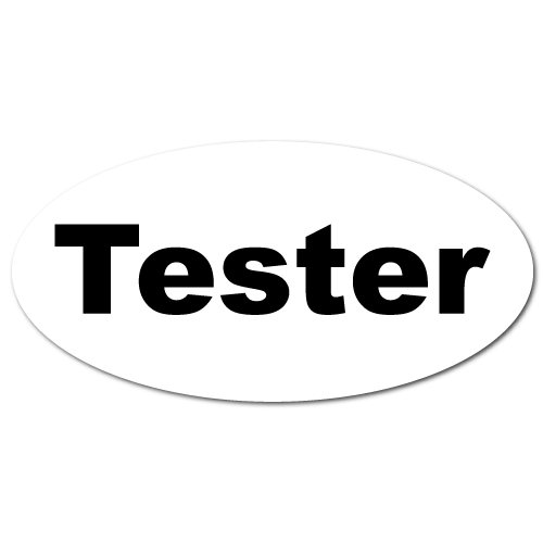 0.63" x 0.31" Tester Oval Stickers