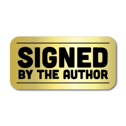 Signed by the Author Shiny Gold Foil Labels