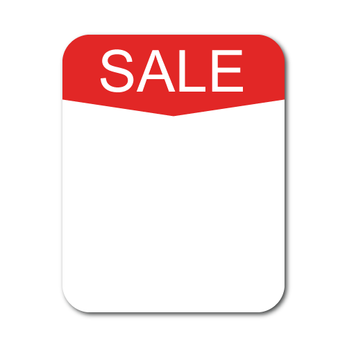 Red Promotional Point Of Sale Retail Price Stickers Sticky Swing