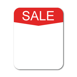 "SALE" Red on White Labels