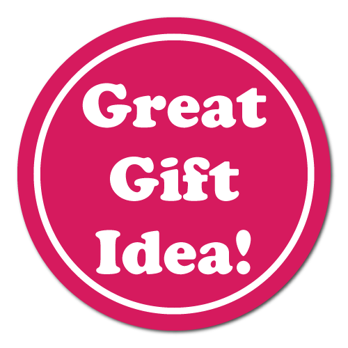 0.75 Inch Diameter Great Gift Idea White on Pink Circle Stickers, Roll of 1,000