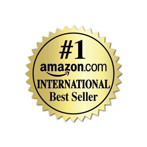 Amazon International Best Seller Book Award, Gold Foil, 1.25 Inch Burst, Roll of 1,000