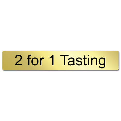 2 for 1 Tasting Shiny Gold Stickers