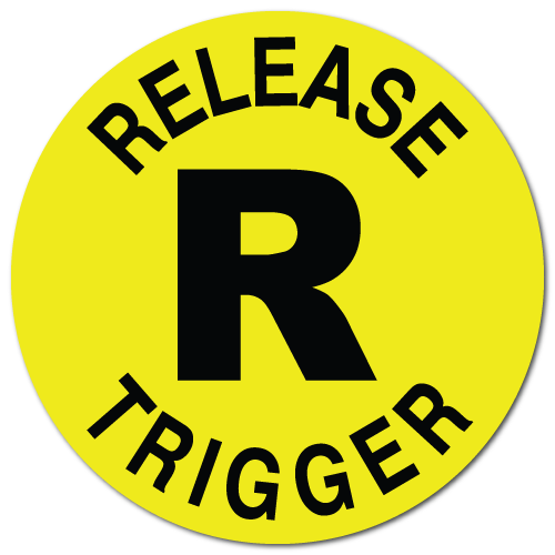 Release Trigger, Yellow Fluorescent Circle Stickers