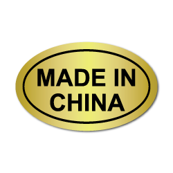 Made in China Oval Labels