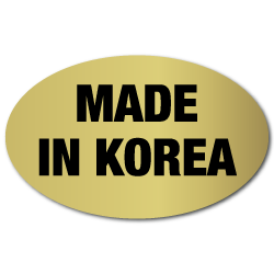 Made in Korea Oval Labels