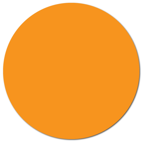 1.5" Orange Thermal Transfer Circle Stickers