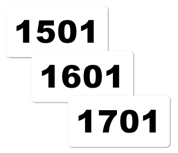 Consecutive Numbered Stickers