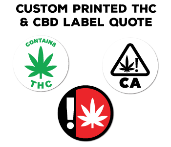 Brand your THC Products with our Custom Printed Stickers